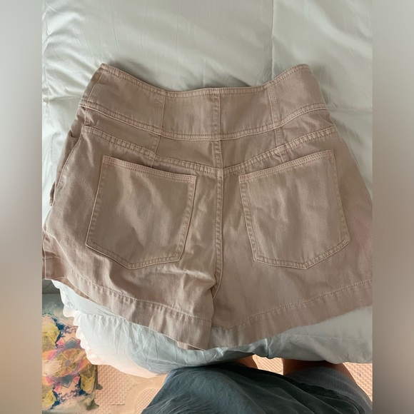 Ulla Johnson Peach Pink High Rise Alvin Cotton Denim Shorts Sweetbriar Size 4 - Picture 2 of 4